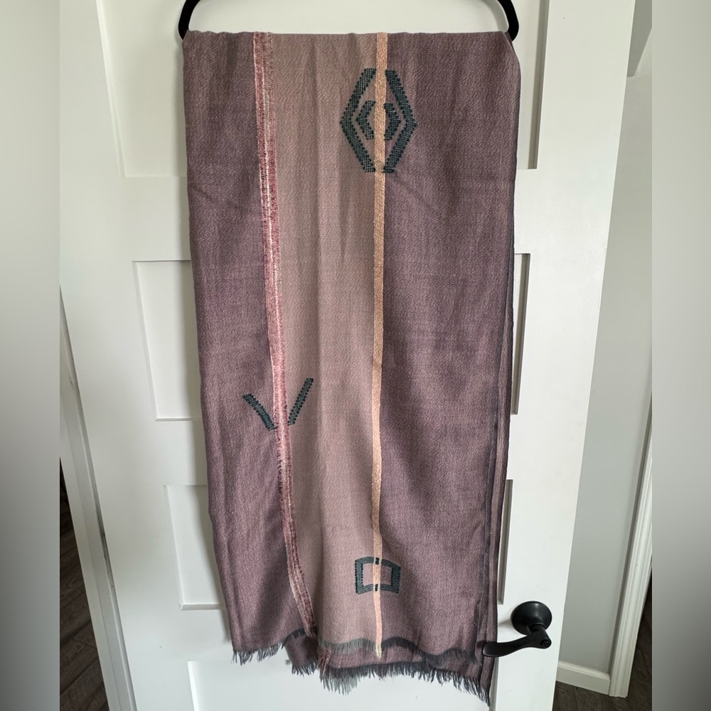 Madewell Geometric Patterned Scarf in Purple and Pink